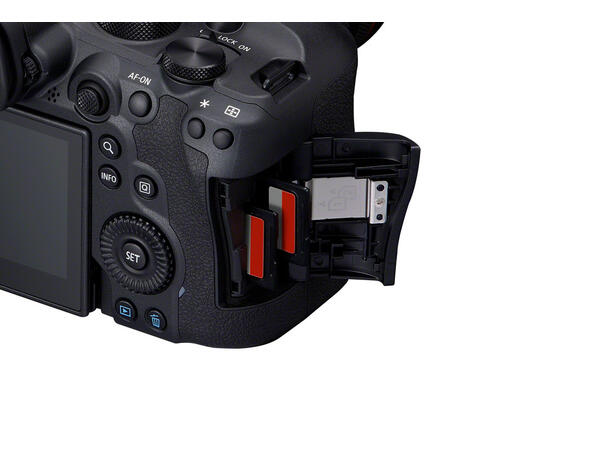 Canon EOS R6 Mark II kit 24-105 f4-7.1 Kompakt speilløst med 40b/s, 6K video